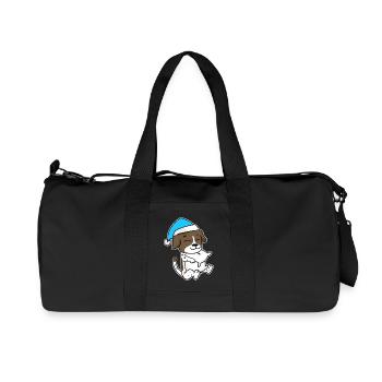 German Shorthaired Pointer Sleeping Fatigue Dog - Recycled Canvas Sports Bag by Stanley/Stella - black - Front