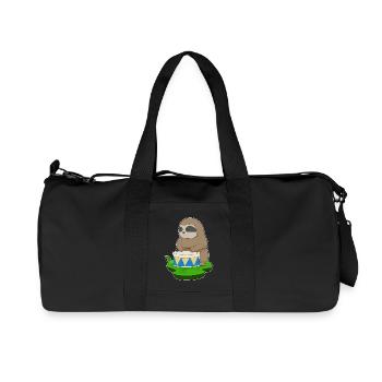 Paresseux Musicien Tambour Musique - Sac de sport en toile recyclée Stanley/Stella - noir - Devant
