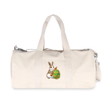 Bunny Easter Coloring - Recycled Canvas Sports Bag by Stanley/Stella - natural - Front