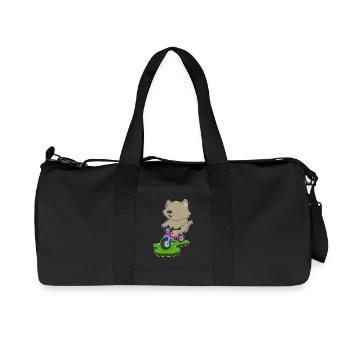 Katze Fahrrad - Recycelte Canvas-Sporttasche von Stanley/Stella - Schwarz - Vorne