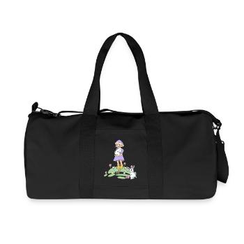 Ostern Osterhase Kinder Kaninchen Ostereier Eier - Recycelte Canvas-Sporttasche von Stanley/Stella - Schwarz - Vorne