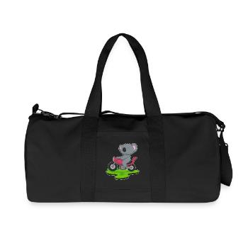 Moto Koala - Sac de sport en toile recyclée Stanley/Stella - noir - Devant