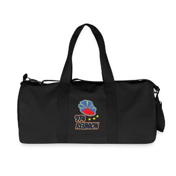 idee cadeau drapeau carte ile de la reunion 974 - Sac de sport en toile recyclée Stanley/Stella - noir - Devant