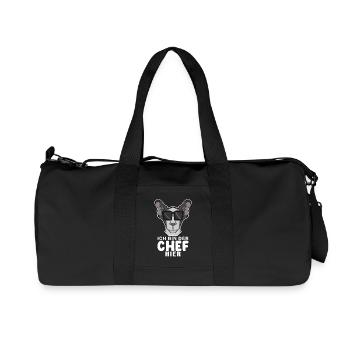 Chef Spruch Anführer Hund - Recycelte Canvas-Sporttasche von Stanley/Stella - Schwarz - Vorne