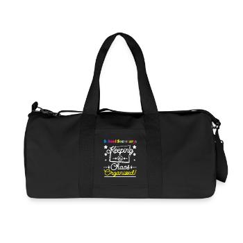 School secretary keeping the chaos organized - Recycled Canvas Sports Bag by Stanley/Stella - black - Front