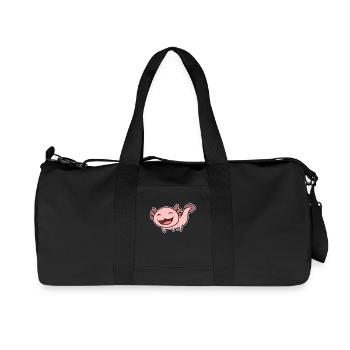 Axolotl Motif Kids Cute - Recycled Canvas Sports Bag by Stanley/Stella - black - Front