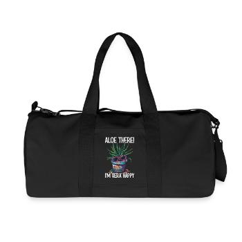 Aloe There I'm Vera Happy Garden Gardener Gift - Recycled Canvas Sports Bag by Stanley/Stella - black - Front