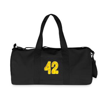 42 years of Lustig Käse - Recycled Canvas Sports Bag by Stanley/Stella - black - Front