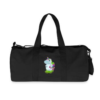 Unicorn Book - Recycled Canvas Sports Bag by Stanley/Stella - black - Front