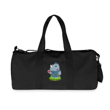 Rhino Policier Donut Police - Sac de sport en toile recyclée Stanley/Stella - noir - Devant