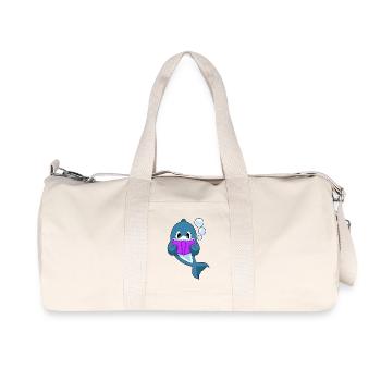 Livre des nerds des dauphins - Sac de sport en toile recyclée Stanley/Stella - blanc naturel - Devant