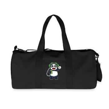 Panda Écouteurs Musique - Sac de sport en toile recyclée Stanley/Stella - noir - Devant