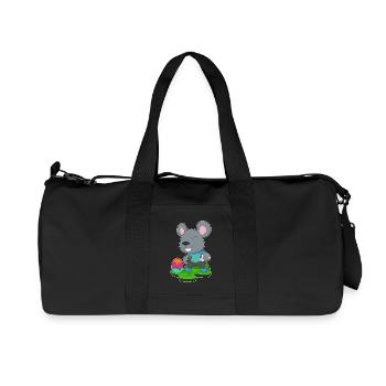 Mouse Easter Easter Egg - Recycled Canvas Sports Bag by Stanley/Stella - black - Front
