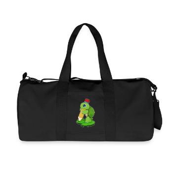Turtle Pupil Pencil School - Recycled Canvas Sports Bag by Stanley/Stella - black - Front