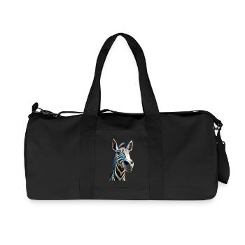 Zebra Africa I Love Cute Zebras Wild Zebra - Recycled Canvas Sports Bag by Stanley/Stella - black - Front
