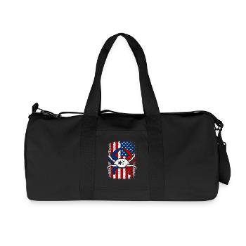 Usa American flag 4th of July Crabbing - Recycelte Canvas-Sporttasche von Stanley/Stella - Schwarz - Vorne