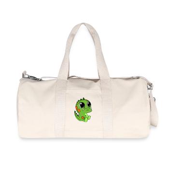 Dino Motif Dinosaur Baby Toddler - Recycled Canvas Sports Bag by Stanley/Stella - natural - Front