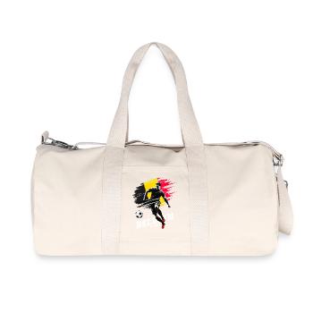 Football Belgique Flag Joueur de drapeau - Sac de sport en toile recyclée Stanley/Stella - blanc naturel - Devant