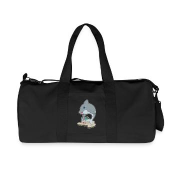 Delfin Maler Pinsel Malen - Recycelte Canvas-Sporttasche von Stanley/Stella - Schwarz - Vorne
