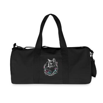 Cat Easter Easter Eggs Easter Cat - Recycled Canvas Sports Bag by Stanley/Stella - black - Front