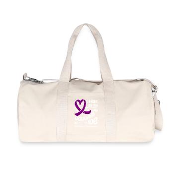 Je me bats aux côtés de ma fille, sensibilisation à l'épilepsie - Sac de sport en toile recyclée Stanley/Stella - blanc naturel - Devant