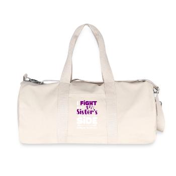 Je me bats aux côtés de ma sœur, sensibilisation à l’épilepsie - Sac de sport en toile recyclée Stanley/Stella - blanc naturel - Devant