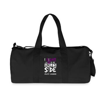 I fight by my uncle's side, epilepsy awareness - Recycelte Canvas-Sporttasche von Stanley/Stella - Schwarz - Vorne