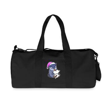 Owl Tired Sleeping Sleep Girl - Recycled Canvas Sports Bag by Stanley/Stella - black - Front