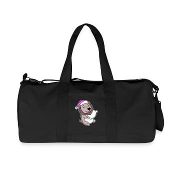 Leo Tired Sleeping Sleeping Girl - Recycled Canvas Sports Bag by Stanley/Stella - black - Front