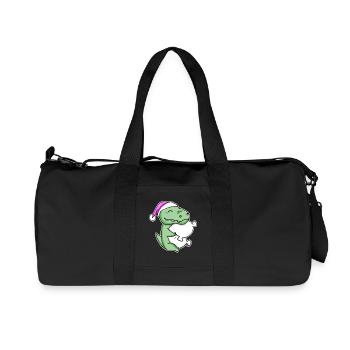 Crocodile Tired Sleeping Sleeping Girl - Recycled Canvas Sports Bag by Stanley/Stella - black - Front