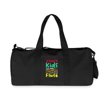 For children, cool kids play flute - Recycelte Canvas-Sporttasche von Stanley/Stella - Schwarz - Vorne