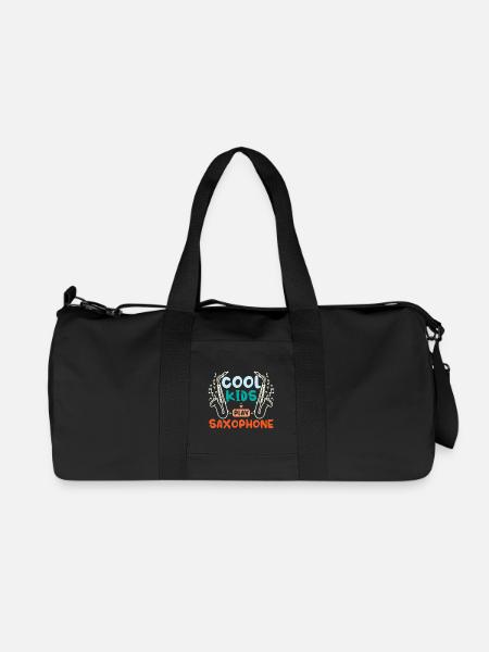Children cool kids play saxophone - Recycelte Canvas-Sporttasche von Stanley/Stella - Schwarz