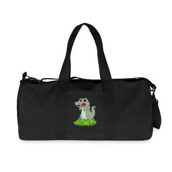 Crocodile Halloween Zombie - Sac de sport en toile recyclée Stanley/Stella - noir - Devant