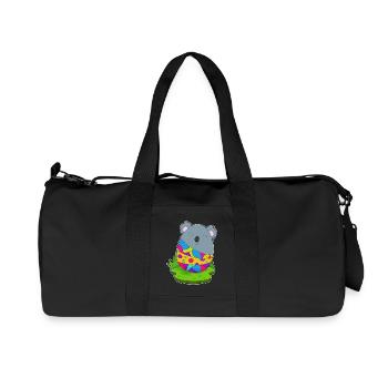 Oeuf de Pâques Koala - Sac de sport en toile recyclée Stanley/Stella - noir - Devant