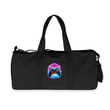 Manette Synthwave Gamer Fantasy Retro Gaming - Sac de sport en toile recyclée Stanley/Stella - noir - Devant