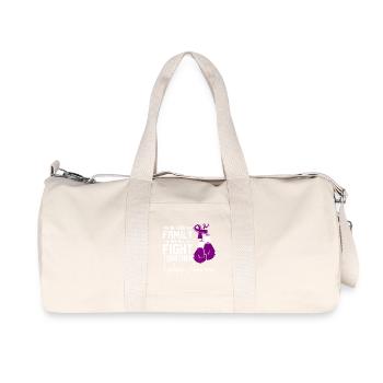 La famille, nous nous battons tous ensemble, sensibilisation à l’épilepsie - Sac de sport en toile recyclée Stanley/Stella - blanc naturel - Devant