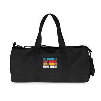 Eat Sleep Tango Repeat for Tango Argentino Dancers - Recycled Canvas Sports Bag by Stanley/Stella - black - Front