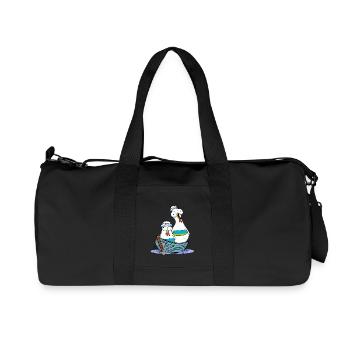 Chicken Sailor Sailor Maritime Anchor Ahoy Voyage - Recycled Canvas Sports Bag by Stanley/Stella - black - Front