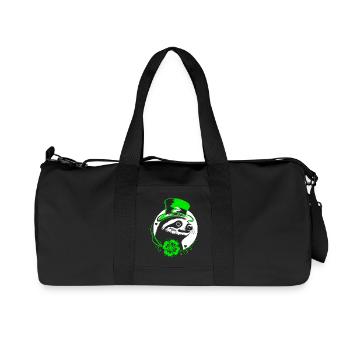 Sloth St Patrick's Day with clover and hat - Recycled Canvas Sports Bag by Stanley/Stella - black - Front