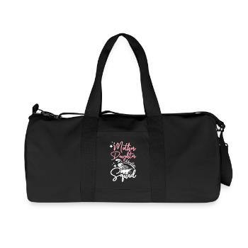 Escouade d’aventure de bateau de croisière mère-fille - Sac de sport en toile recyclée Stanley/Stella - noir - Devant