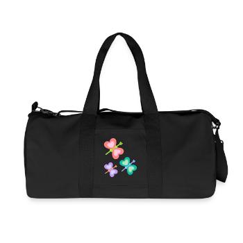 Printemps Coloré Insecte Papillons Enfant Bébé Années 80 - Sac de sport en toile recyclée Stanley/Stella - noir - Devant