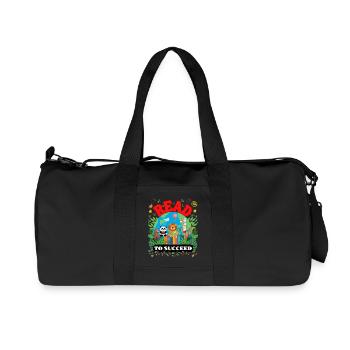Read to Succeed - Kids Teachers Gift Idea - Recycled Canvas Sports Bag by Stanley/Stella - black - Front