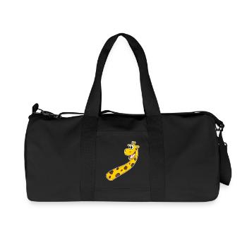 Giraffe Laugh Smile - Recycled Canvas Sports Bag by Stanley/Stella - black - Front