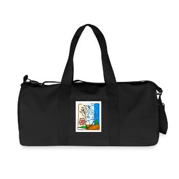 EC Woman I Flowers I GiftI Mother's Day I Women's Day - Recycled Canvas Sports Bag by Stanley/Stella - black - Front