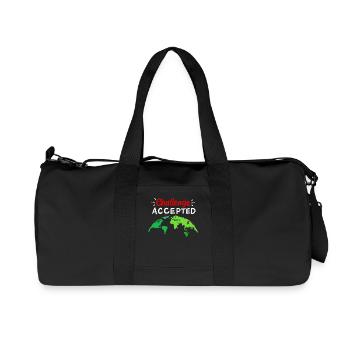 Welt Weltkarte Weltreise - Recycelte Canvas-Sporttasche von Stanley/Stella - Schwarz - Vorne