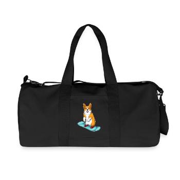 Corgi Snowboarder Snowboard - Sac de sport en toile recyclée Stanley/Stella - noir - Devant