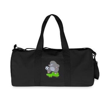 Mole Soccer Player Soccer Sports - Recycled Canvas Sports Bag by Stanley/Stella - black - Front