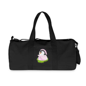 Penguin Bridal Wedding Dress Wedding - Recycled Canvas Sports Bag by Stanley/Stella - black - Front