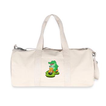 Crocodile Scooter - Recycled Canvas Sports Bag by Stanley/Stella - natural - Front