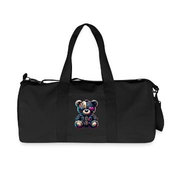 Ours en peluche Punk Emo - Sac de sport en toile recyclée Stanley/Stella - noir - Devant